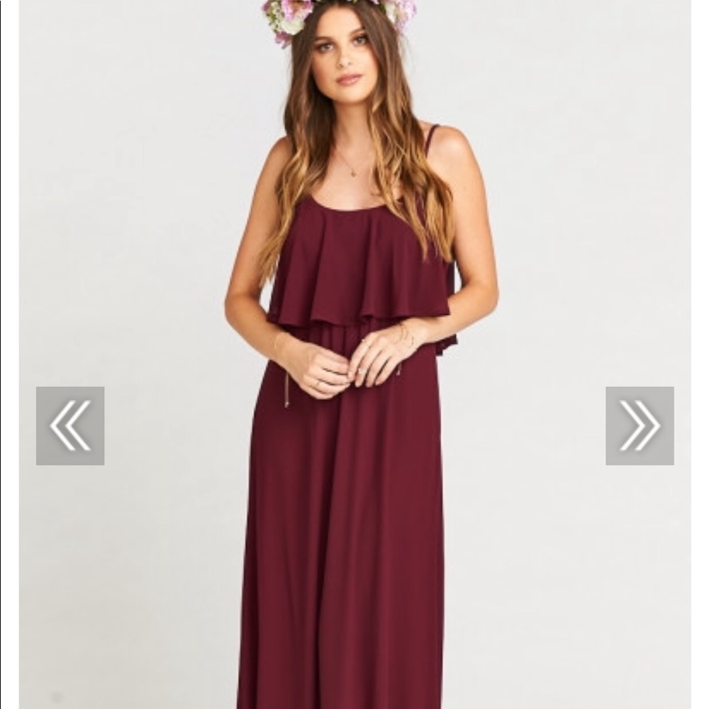 Merlot Show me your mumu bridesmaids dress